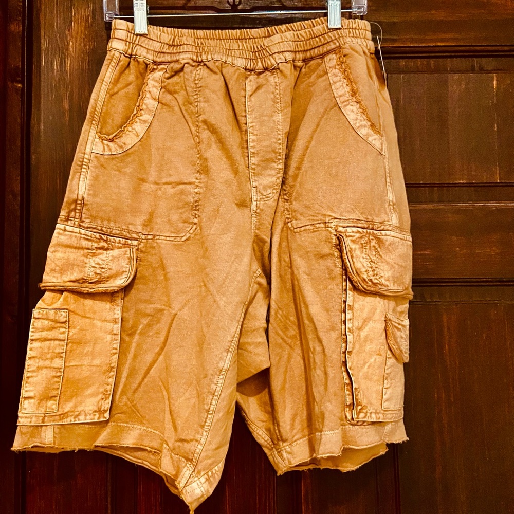 Free People Light Brown Women's Cargo Shorts